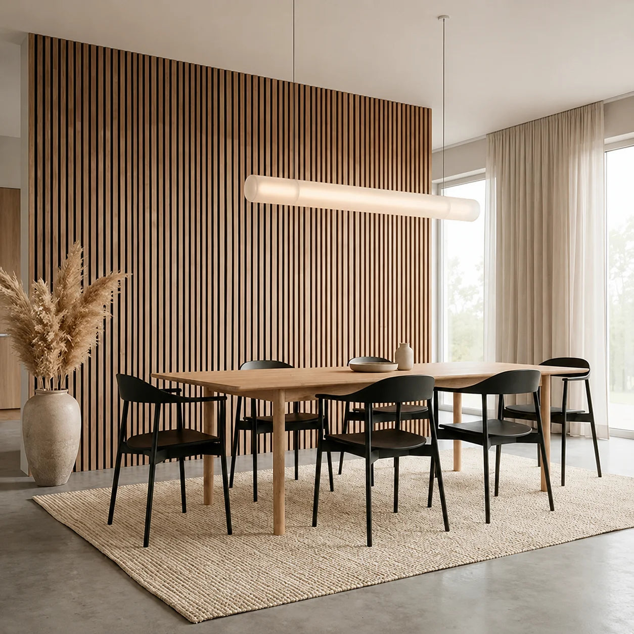 Acoustic Wooden Wall Panel – Transform Your Room in Just 30 Minutes – (270 cm x 110 cm)